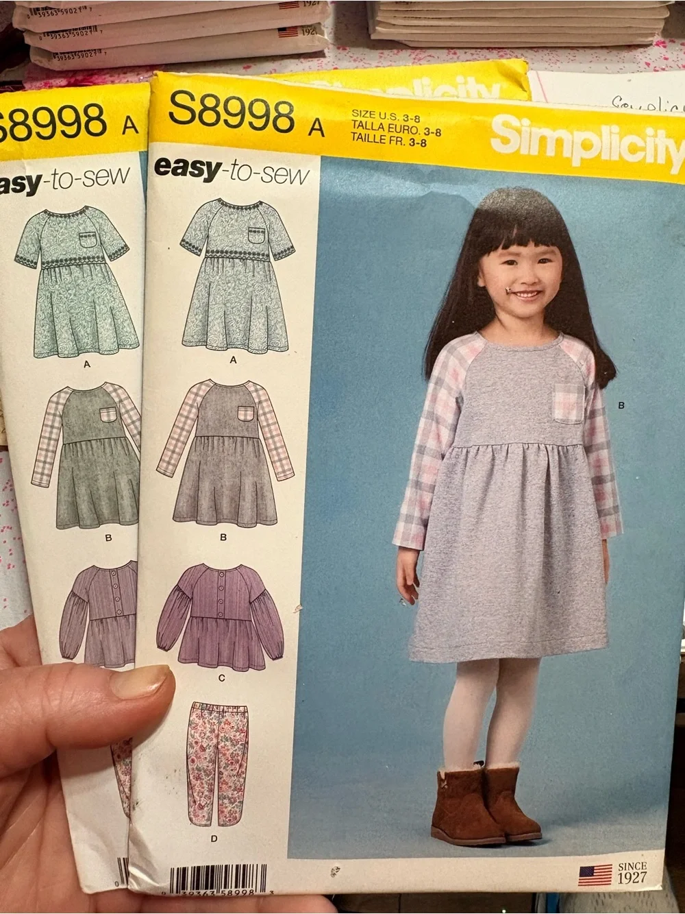 BN UNCUT SIMPLICITY 8998 A KIDS JUMPER SEWING PATTERNS